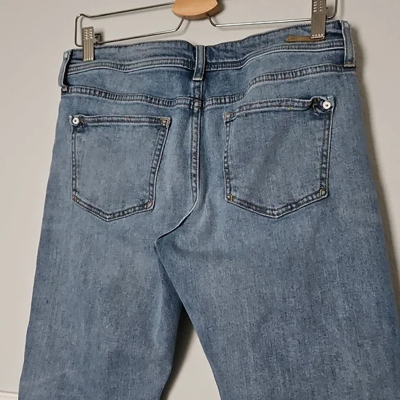 Anthropolgie Pilcro And The Letterpress Slim Boyfriend Distressed Jeans Blue 27 - Picture 5 of 12